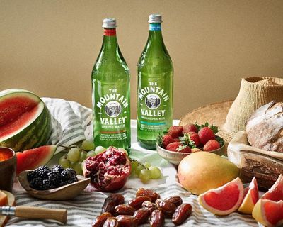 THE MOUNTAIN VALLEY NATURAL PURE FINE Sparkling Spring Water 1 L. Pack of 12