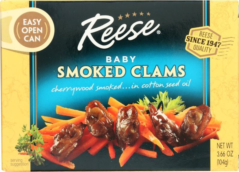 Reese Smoked Baby Clams, 3.66-Ounces (Pack of 10)