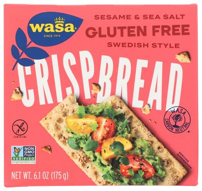 Wasa, Gluten Free Sesame &amp; Sea Salt Crispbread, Net wt. 6.1 Oz (Pack of 1)