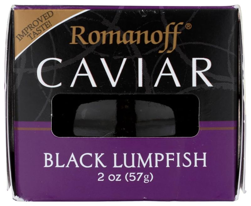 Romanoff Caviar, Black Lumpfish, 2 Oz., (Pack of 3)