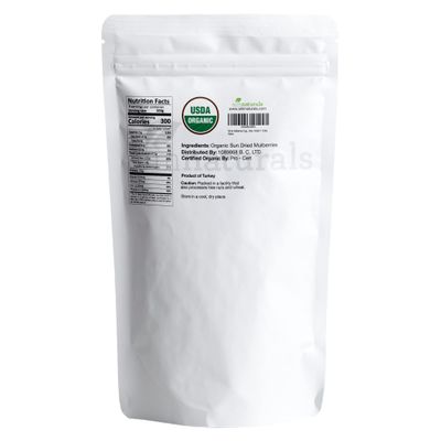 White Mulberries Dried Organic Bulk 2 Lbs Bag- 100% USDA Organic Certified - Sun Dried, Raw, Non GMO &amp; Gluten Free - Product of Turkey