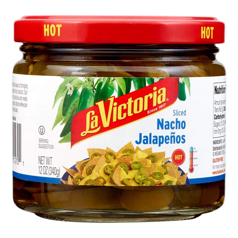 La Victoria Nacho Sliced Jalapeos Hot, 12 Ounce (Pack of 12)