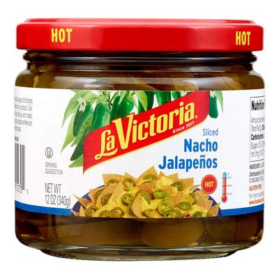La Victoria Nacho Sliced Jalapeos Hot, 12 Ounce (Pack of 12)