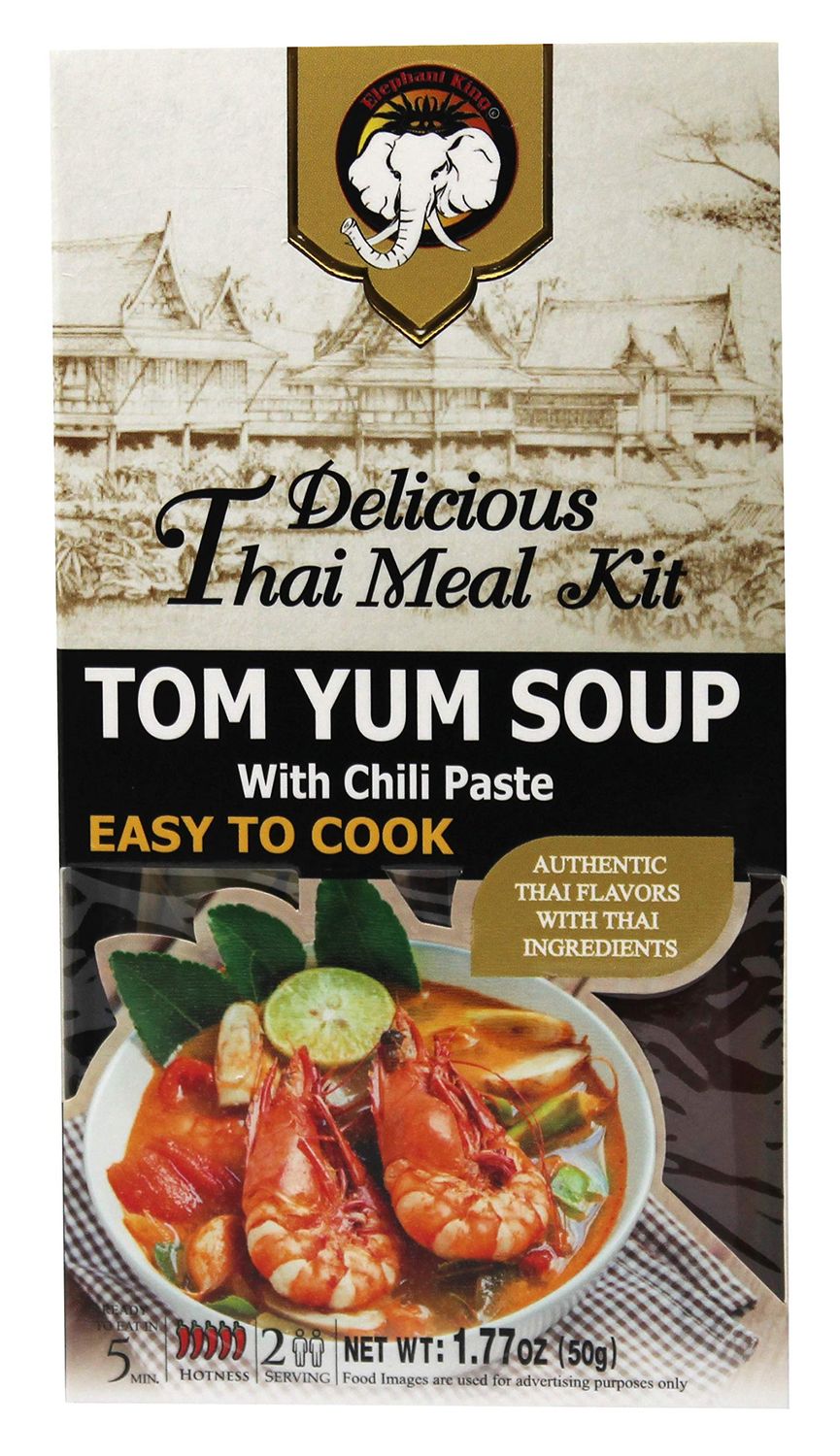 Elephant King Tom Yum Soup 6 servings, 50 Gram (Pack of 6)