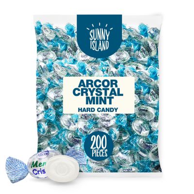 Arcor Crystal Mint, Refreshing Mints Hard Candy, Naturally Flavored, 2-Pound Bag (About 200 Pieces)