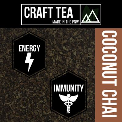 Revival Tea Company Coconut Chai Tea - Black Tea Blend with Fresh Spiced Chai and Coconut Flavor - 24 Tea Bags