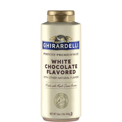 Ghirardelli White Chocolate Flavored Sauce Squeeze Bottle, White Chocolate Flavored Sauce, 16 Oz