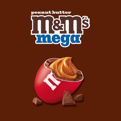 M&amp;M'S Mega Peanut Butter Milk Chocolate Candy, Share Size, 24 Count Bulk Box