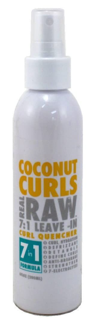 Real Raw Leave-In Coconut Curls 7-In-1 Quench 6 Ounce (177ml)