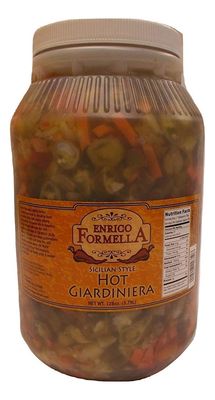 Enrico Formella | Hot Giardiniera | Italian - Chicago Style Hot Pickled Vegetables 128oz.