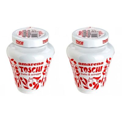 Amarena Cherries by Toschi - 18 ounce (Pack of 2)
