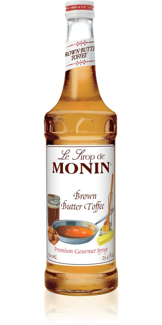 Monin - Brown Butter Toffee Syrup, Rich and Nutty Flavor, Great for Lattes, Iced Coffees, &amp; Milkshakes, Vegan, Non-GMO, Gluten-Free (750 ml)