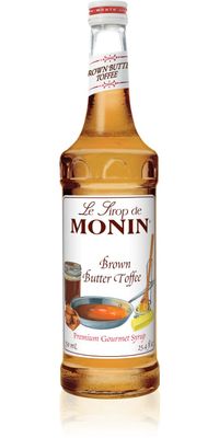 Monin - Brown Butter Toffee Syrup, Rich and Nutty Flavor, Great for Lattes, Iced Coffees, &amp; Milkshakes, Vegan, Non-GMO, Gluten-Free (750 ml)