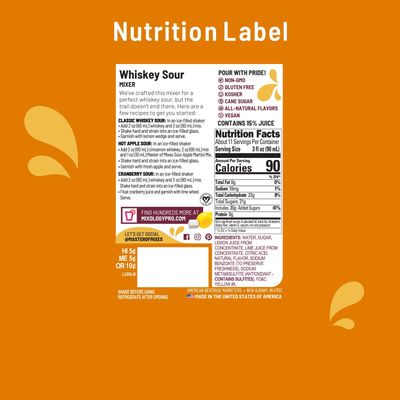 Master of Mixes Whiskey Sour Drink Mix, Ready To Use, 1 Liter Bottle (33.8 Fl Oz), Pack of 3