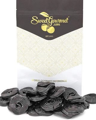 Italian Black Licorice Wheels | Bulk Candy | Natural Colors and Flavors, GMO Free | 1 Pound