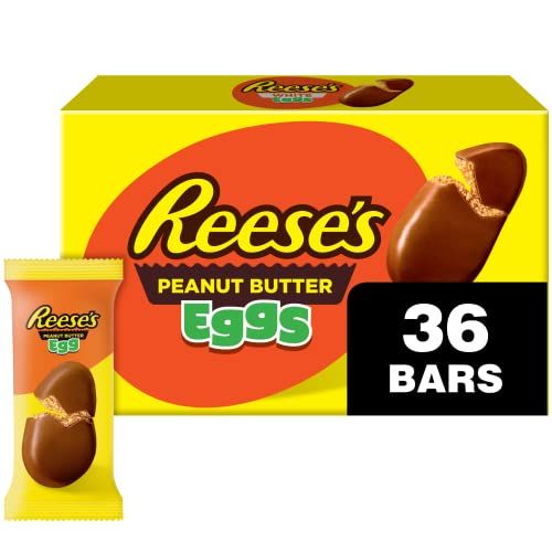 REESE&#39;S Milk Chocolate Peanut Butter Eggs, Easter Basket Easter Candy Packs, 1.2 oz (36 Count)