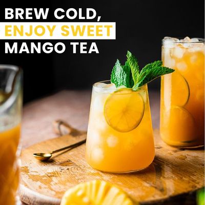 IntegriTEA Green Mango Flavored Green Tea, 6 Organic Unsweetened Iced Tea Bags, 6 Gallons, Hot or Cold Brew, Fairly &amp; Sustainably Sourced
