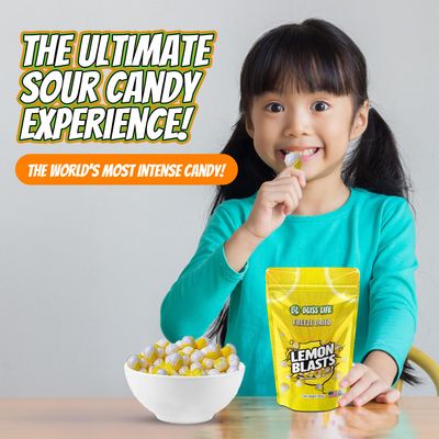 Fremon Heads Freeze Dried Lemon Candy 4 oz Package Freeze Dried Sour Candy Unique Novelty Candy Great for the Tiktok Trend most Popped Lemon Candies you can find