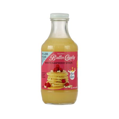 Butter Country White Raspberry Syrup - Rich, Creamy, Perfect for Holiday Treats | 16 fl oz