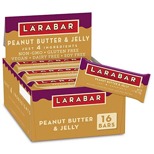 Larabar Peanut Butter and Jelly, Gluten Free Vegan Fruit &amp; Nut Bars, 16 ct