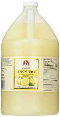 Chef&#39;s Quality Lemon juice, 128 Ounce