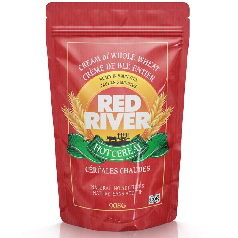 Red River Cereal - Cream of Whole Wheat Hot Cereal (2lbs / 908g) Made in Canada at Arva Flour Mills - All Natural, No-Additives (1-Pack)