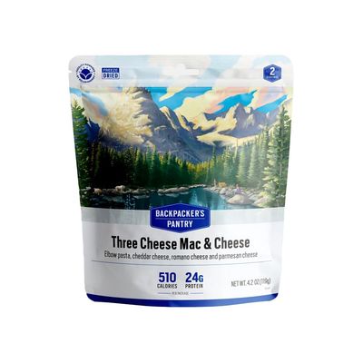 Backpacker&#39;s Pantry Three Cheese Mac &amp; Cheese - Freeze Dried Backpacking &amp; Camping Food - Emergency Food - 24 Grams of Protein, Vegetarian, 1 count