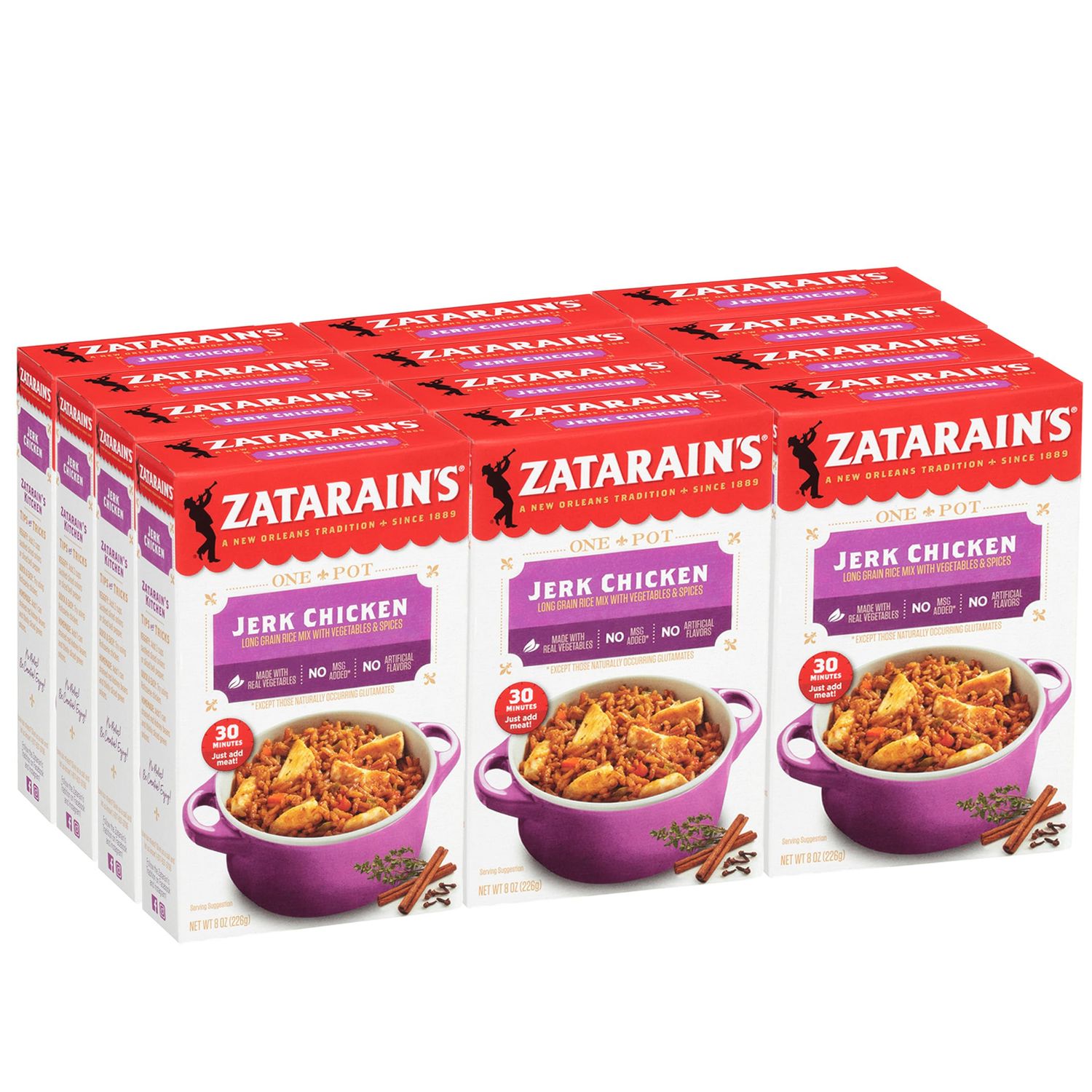 Zatarain&#39;s Jerk Chicken Rice, 8 oz (Pack of 12)