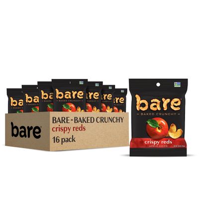 Bare Baked Crunchy, Apples Fuji &amp; Reds, 0.53 Ounce (Pack of 16)