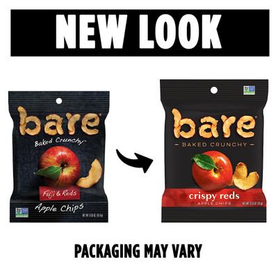 Bare Baked Crunchy, Apples Fuji &amp; Reds, 0.53 Ounce (Pack of 16)