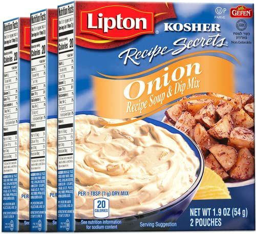 Lipton Gluten Free (Not Certified) Onion Soup &amp; Dip Mix, 1.9oz (3 Pack) | Great for Soups, Dips, Gravy &amp; Seasoning | Kosher (Including Passover)