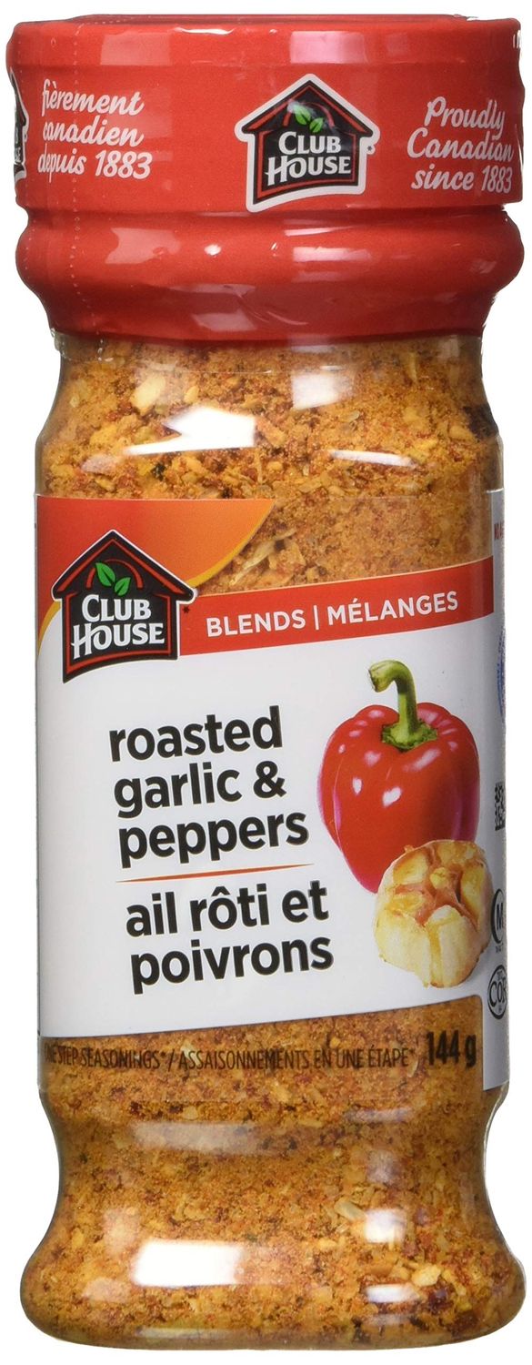 Club House, Herbs &amp; Spices, Blends, Roasted Garlic &amp; Peppers, 144g/5oz