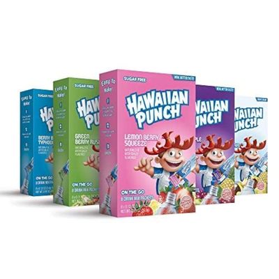 Hawaiian Punch, Paradise Variety Pack- Powder Drink Mix - (5 boxes, 40 sticks) - Sugar Free &amp; Delicious, Excellent source of Vitamin C, Makes 40 flavored water beverages