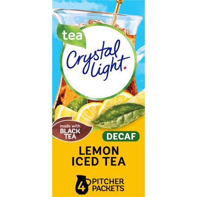 Crystal Light Iced Tea Natural Lemon Decaf Drink Mix (8-Quart), 1.0-Ounce Packages (Pack of 4)