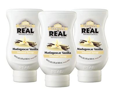Vanilla Rel Infused Exotics, Madagascar Vanilla Infused Syrup, 16.9 FL OZ Squeezable Bottle (Pack of 3)