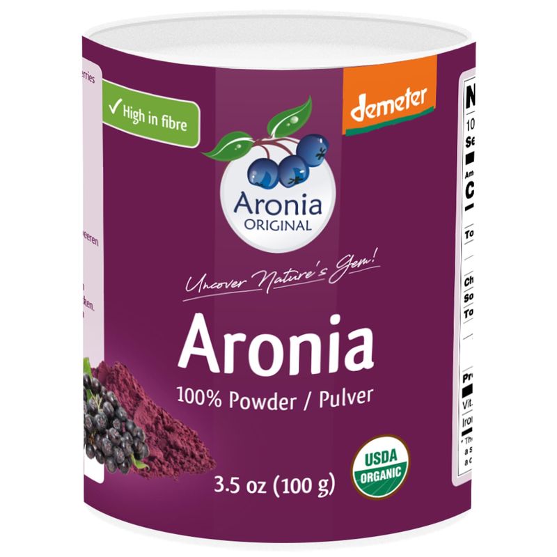 Aronia ORIGINAL Organic Aronia Berry Powder 35 oz 100 g  201 FruittoPowder Ratio over 1600 Aronia Berries No Added Sugar No Additives Not Freeze Dried  Vegan Organic NonGMO Black Chokeberry