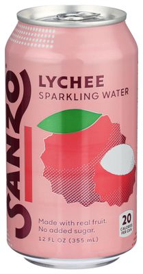 Sanzo Lychee Sparkling Water, 12 FZ