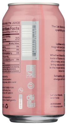 Sanzo Lychee Sparkling Water, 12 FZ