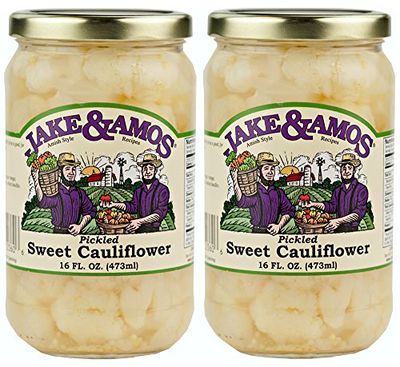 Jake &amp; Amos - Sweet, Pickled Cauliflower/ 2 - 16 Oz. Jars