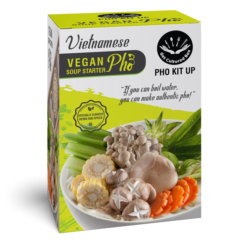 Get Cultured Box Soup Starter Herb Bags (10-12 Servings), Make Authentic Vietnamese Vegan Noodle Soup Broth, Hand-Selected Asian Herbs &amp; Spices, Easy Cooking Instructions