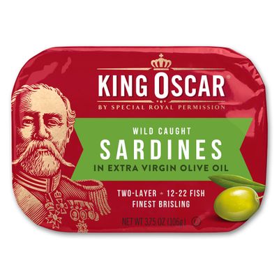 King Oscar Sardines Extra Virgin Olive Oil, 3.75-Ounce Cans (Pack of 12)