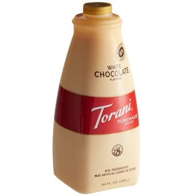 Torani Puremade Sauce, White Chocolate Flavor, GMO Free &amp; Gluten Free, 64 Fl. Oz. 1.89 L