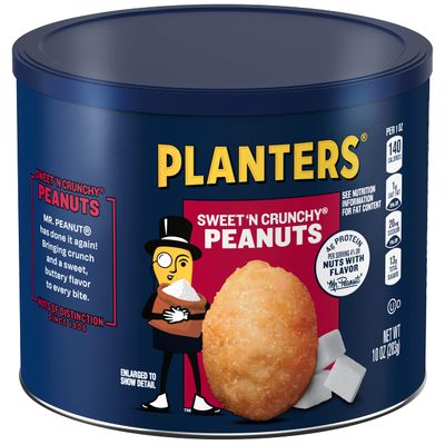 PLANTERS Sweet &#39;N Crunchy Peanuts, 10 oz. can (Pack of 6)