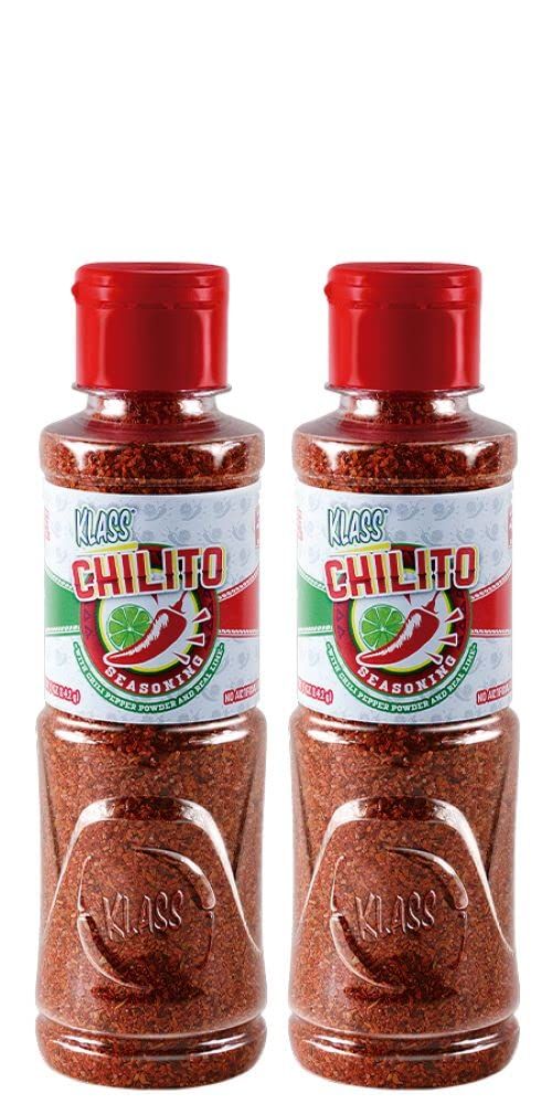 Klass Chilito | Chili Lime Powder | Mexican Seasoning | Duo Pack of 14oz Bottle (Pack of 2) Add a Spicy Mexican Twist - Sugar &amp; Gluten Free