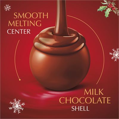 Lindt LINDOR Milk Chocolate Candy Truffles Traditions Gift Box, Milk Chocolate Candy with Smooth, Melting Truffle Center, 6.8 oz.