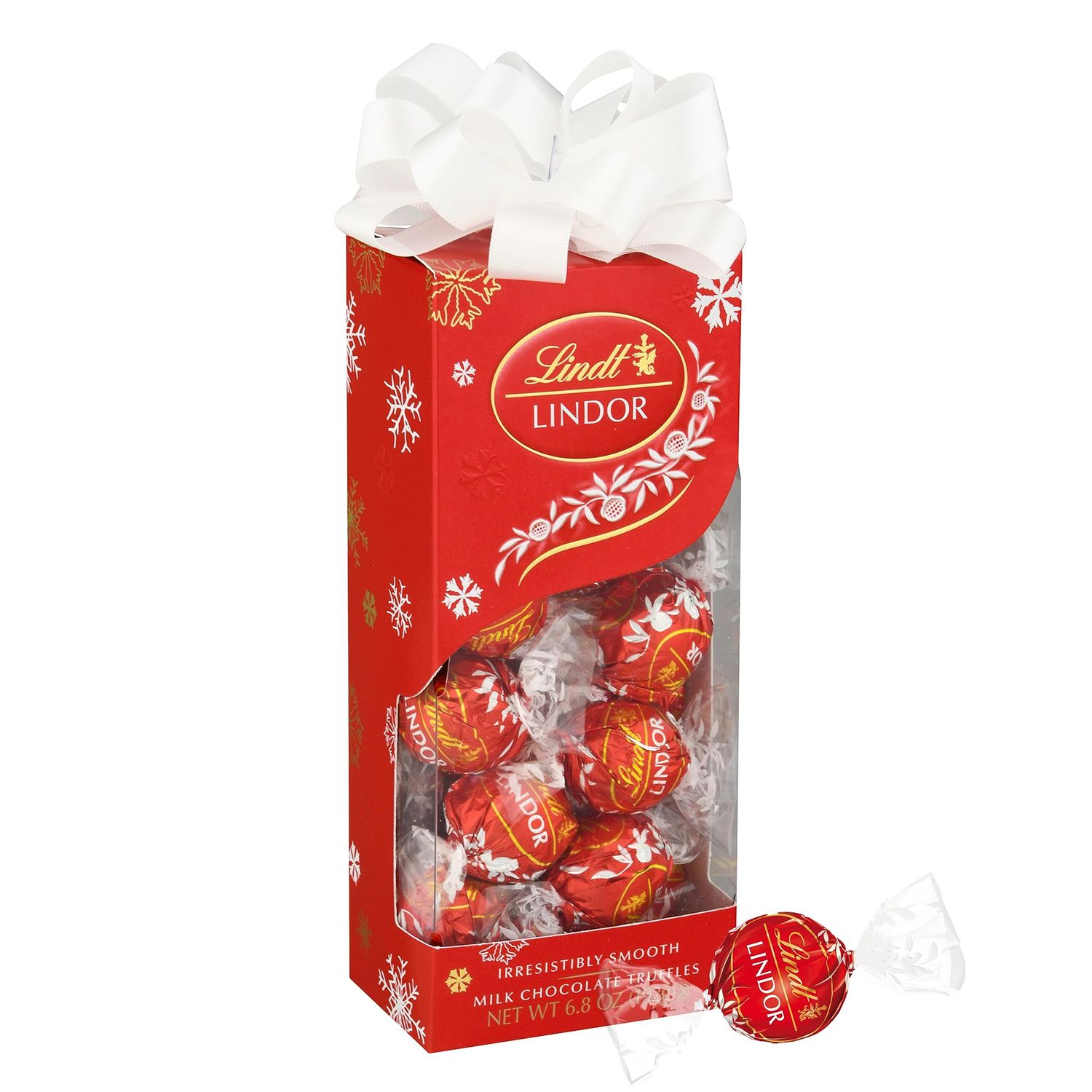 Lindt LINDOR Milk Chocolate Candy Truffles Traditions Gift Box, Milk Chocolate Candy with Smooth, Melting Truffle Center, 6.8 oz.