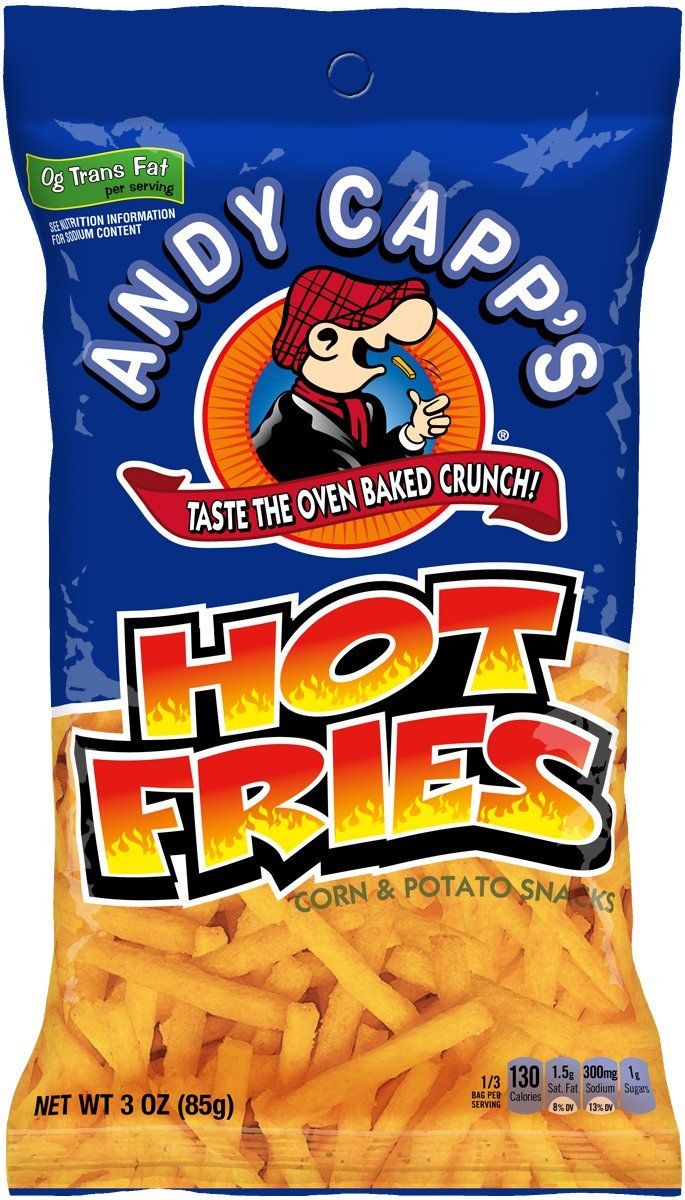 Andy Capp&#39;s Hot Fries Snacks, 3 oz, (Pack of 12)