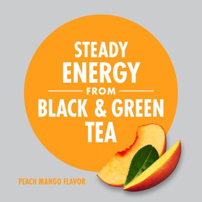 V8 +Energy Peach Mango Juice Energy Drink, 8 fl oz Can (12 Pack)