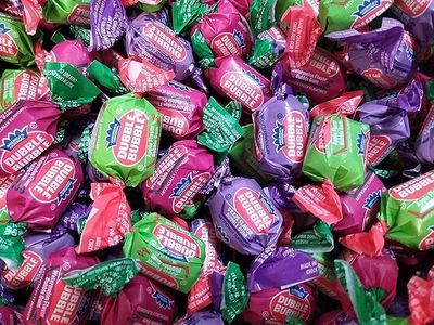 Dubble Bubble - Delicious Assorted Flavor Wrapped Bubble Gum 1.5 lbs Apple Watermelon Grape Bulk Candy