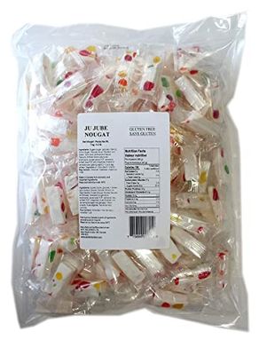 Golden Bonbon Italian Jujube Nougat Candy, Soft and Chewy With Fruity Jelly Beans Original Recipe (2.2 Lb, Original)